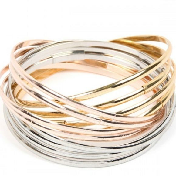 MULTI TONE BANGEL BRACELET - Picture 1 of 2